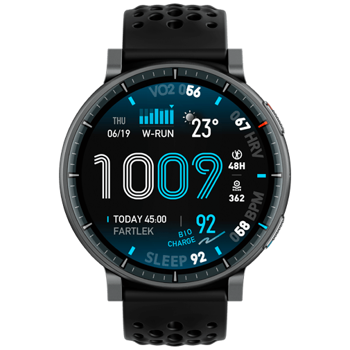Amazfit Active Max Zwart (Zwarte Siliconenband)