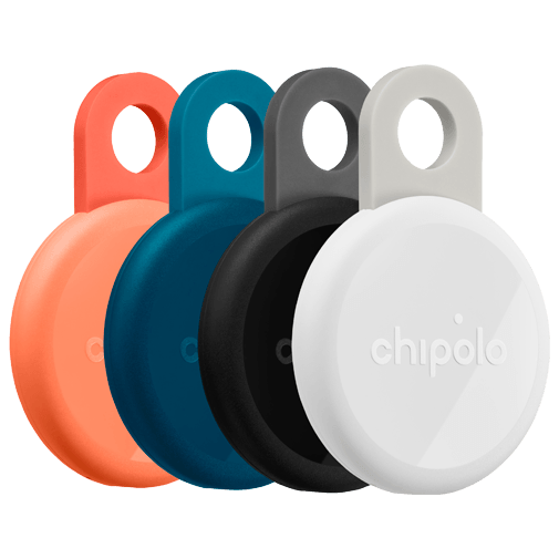 Chipolo LOOP Zwart/Wit/Blauw/Oranje 4-Pack
