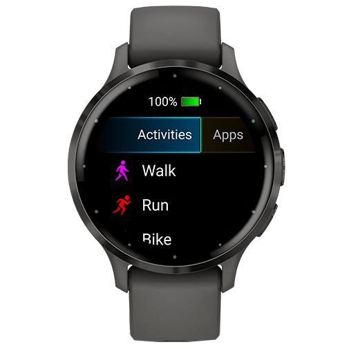 Garmin Venu 3S Zwart (Grijze Siliconenband)
