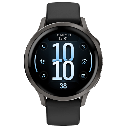 Garmin Venu 4 41mm Zwart (Zwarte Siliconenband)